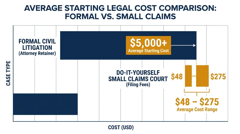 Small claims court strips away the massive financial barriers associated with formal civil litigation.