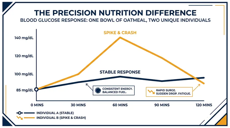 Identical meals can produce wildly different metabolic responses depending on an individual's unique biology.