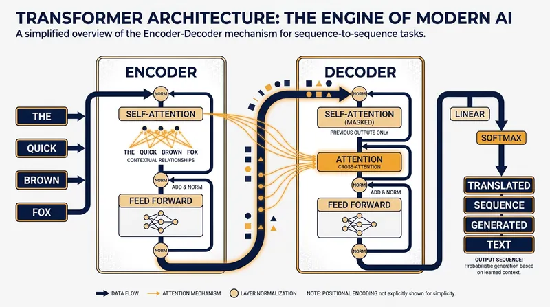 The Transformer architecture processes all words in a sequence simultaneously, unlike older sequential models.