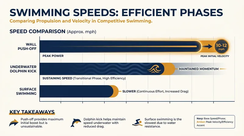 The goal of the fifth stroke is not to accelerate, but to delay deceleration from the wall push-off.