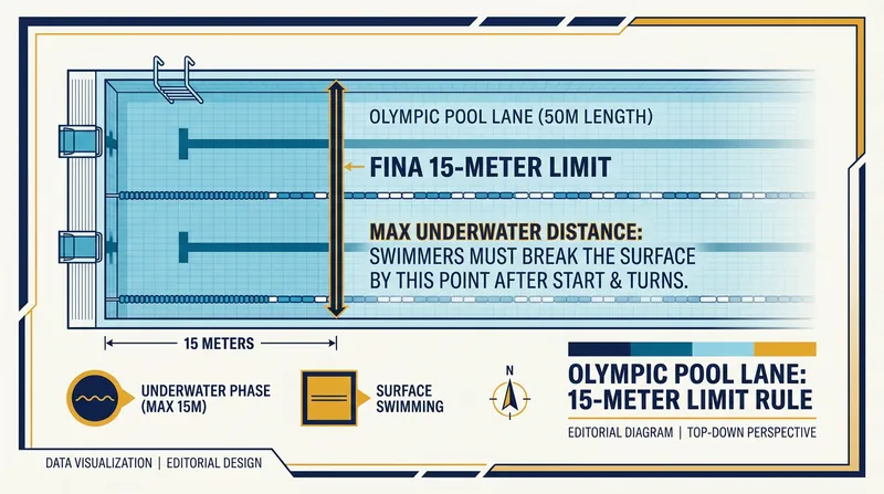 Following the 1988 Olympics, FINA restricted underwater swimming to 15 meters per lap to preserve surface strokes.