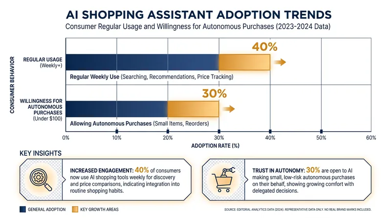 Consumer trust in AI shopping assistants has reached a tipping point in 2026.