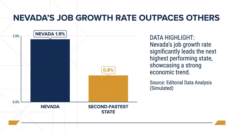 Nevada is adding jobs at more than double the rate of the next fastest-growing state.