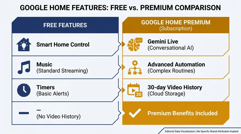 While core features are free, Google's most advanced AI capabilities require a $10 monthly subscription.