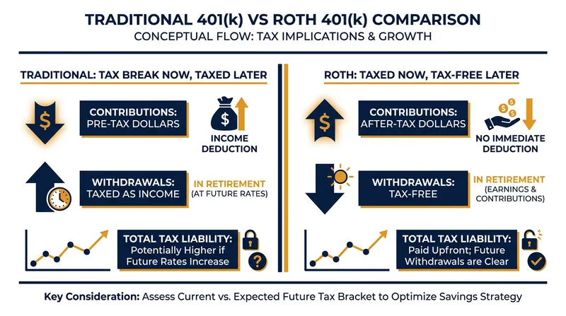 The fundamental difference between pre-tax and after-tax retirement contributions.