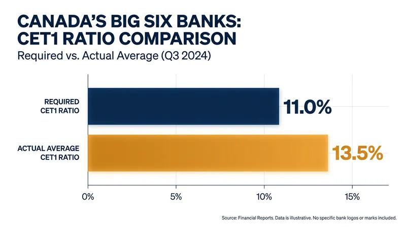 Canadian banks currently hold capital well above the regulatory minimums.