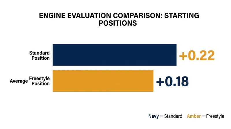 Supercomputers evaluate the average Freestyle position as slightly more balanced than standard chess.