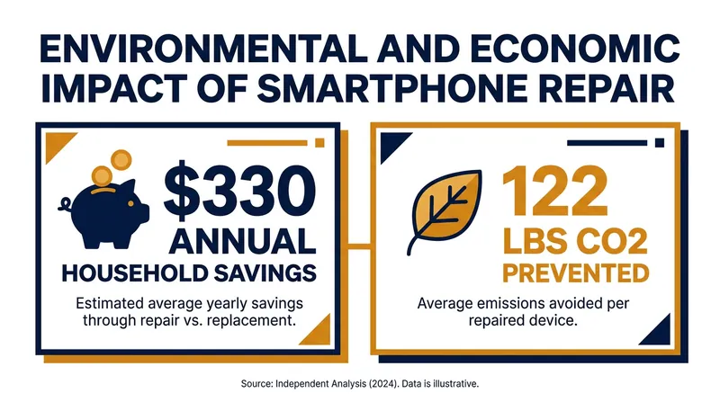 The dual benefits of repairing devices rather than replacing them.
