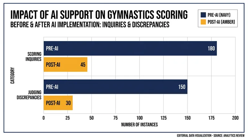 AI support systems have significantly reduced scoring inquiries at major international competitions.