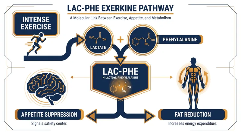 The Lac-Phe pathway acts as a natural appetite suppressant during and after intense physical exertion.
