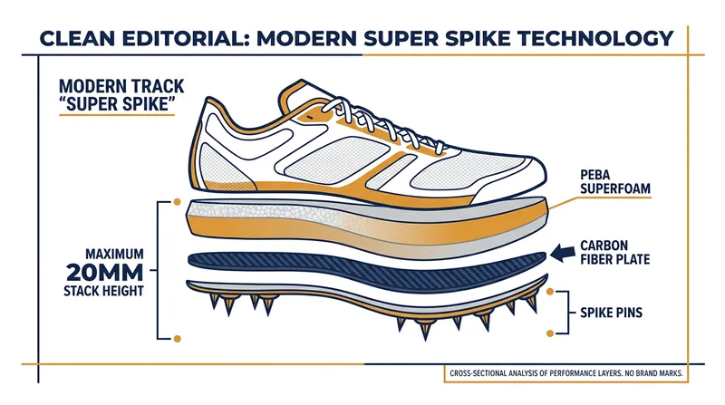 The anatomy of a super spike relies on the synergy between compliant foam and a stiff lever plate.