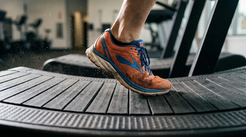 The upward slope of the deck naturally encourages a mid-foot or forefoot strike, reducing heavy braking forces.