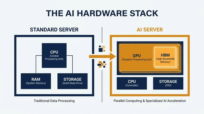 High Bandwidth Memory (HBM) is the critical bottleneck in modern AI data centers.