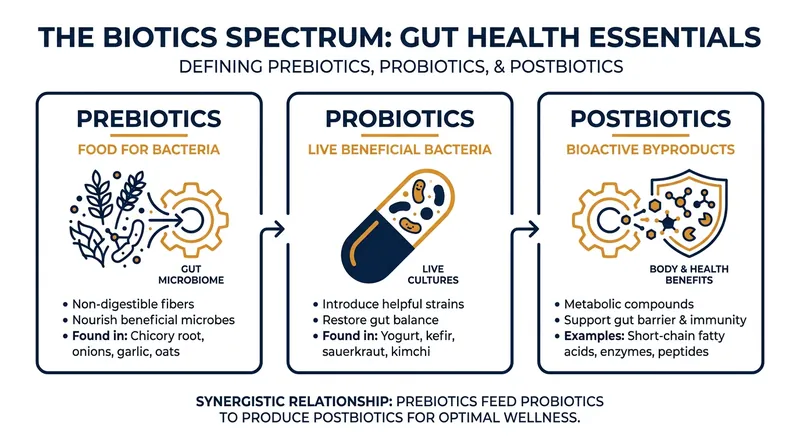 The three 'biotics' of modern skincare and how they function.
