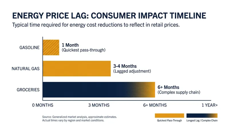 Different sectors of the economy absorb energy price shocks at vastly different speeds.