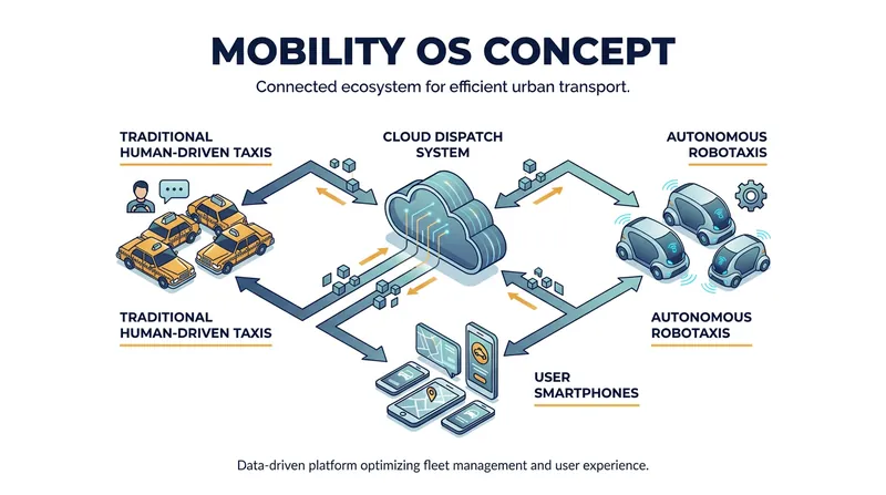 Go Inc. plans to act as a 'Mobility OS,' seamlessly dispatching both human-driven and autonomous vehicles from a single platform.