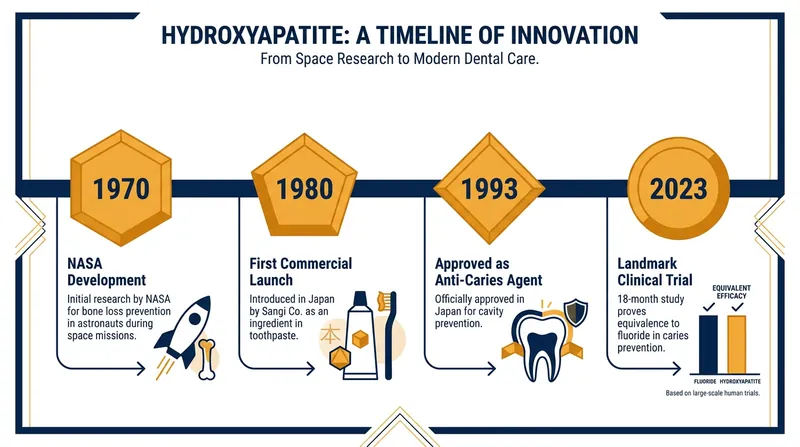 From space exploration to daily oral care, hydroxyapatite has a decades-long history of scientific development.
