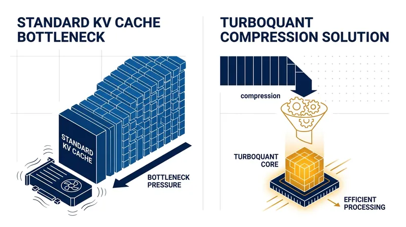 How TurboQuant solves the Key-Value cache memory explosion.