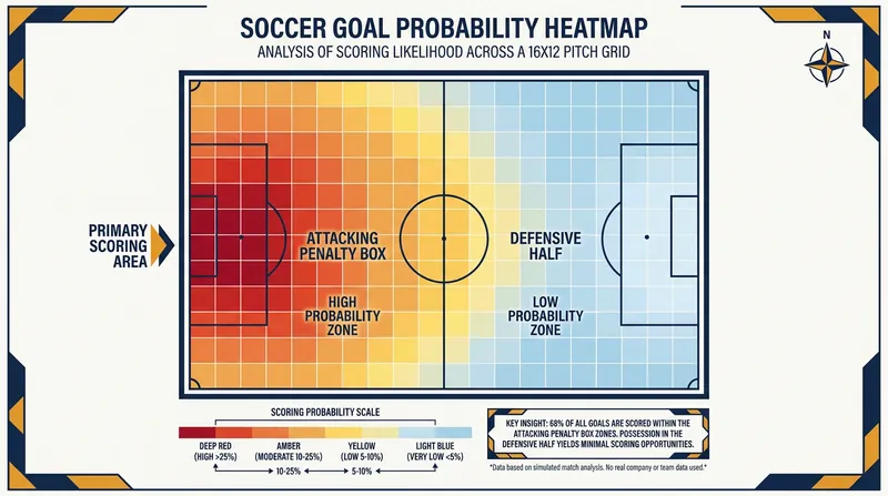 By dividing the pitch into 192 zones, analysts can assign a scoring probability to every blade of grass.
