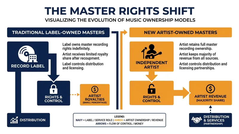 How re-recording a classic track shifts ownership back to the original creator.