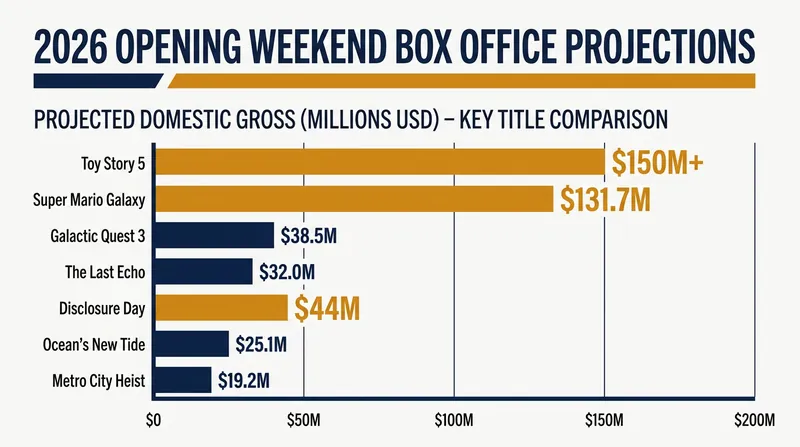 Toy Story 5 is projected to secure the largest domestic opening weekend of 2026 so far.