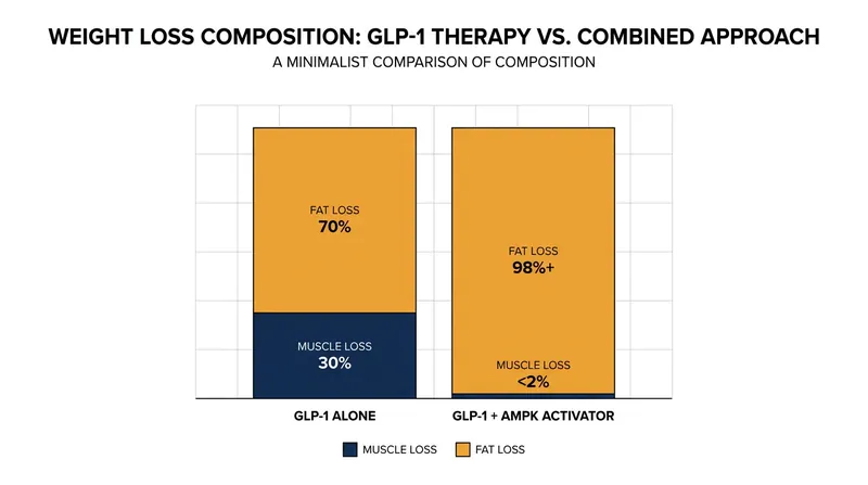 Researchers hypothesize that pairing GLP-1s with AMPK activators could prevent the muscle loss associated with rapid weight reduction.