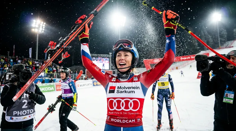 Mikaela Shiffrin tied the all-time women's record with her sixth overall World Cup title.