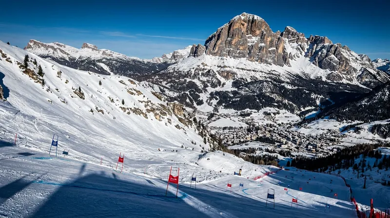The Olimpia delle Tofane course in Cortina, where Vonn crashed at 128 kph.
