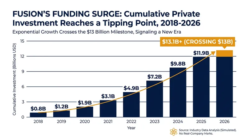 Private capital flowing into fusion energy has accelerated sharply over the last three years.