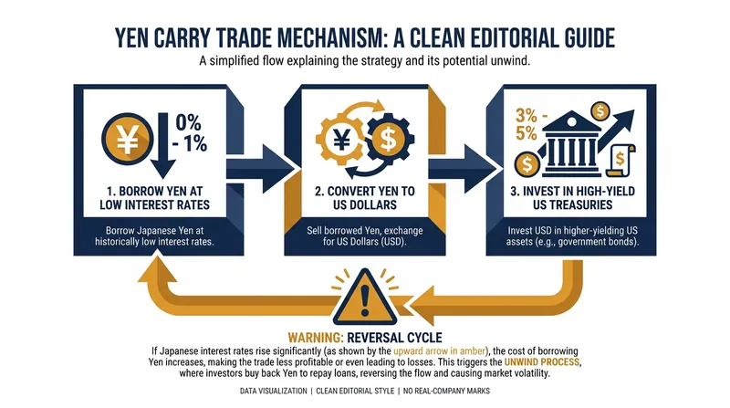 How rising Japanese interest rates threaten to unwind the global yen carry trade.