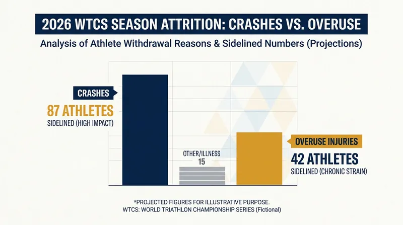 Crashes and bone stress injuries have reshaped the starting lists for major 2026 races.
