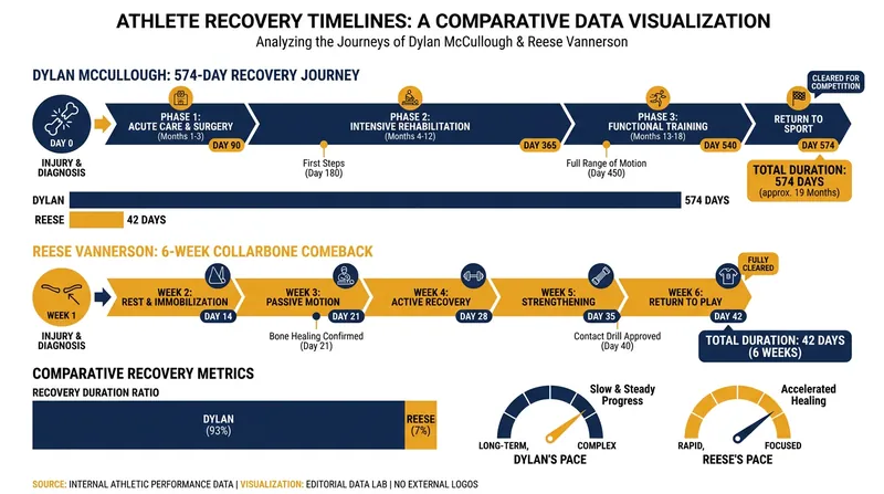 The stark contrast in recovery timelines highlights the unpredictable nature of triathlon injuries.