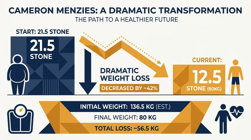 Menzies underwent a massive physical transformation under doctor's orders.