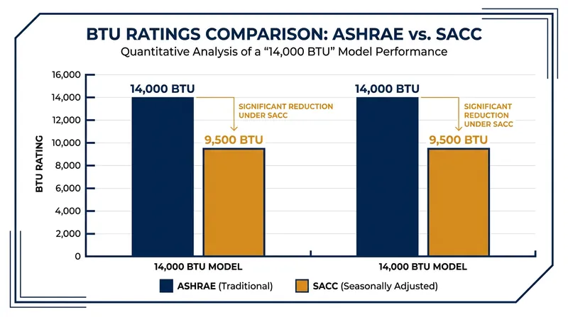 The Department of Energy's SACC rating reveals the true cooling capacity of portable air conditioners.