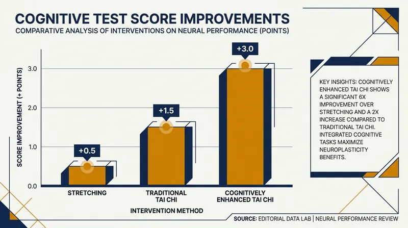 Results from the NIA-funded study showing the cognitive boost provided by different forms of movement.