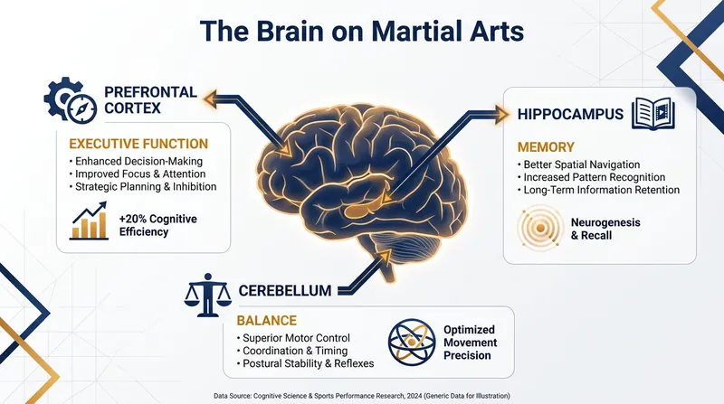 Martial arts training places a unique, beneficial load on multiple regions of the brain simultaneously.