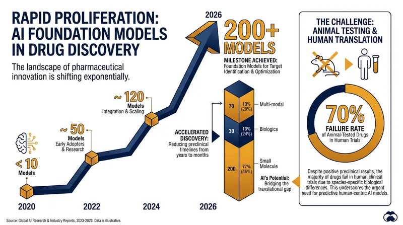 The rapid growth of open-source foundation models is helping researchers bypass the high failure rates of traditional animal testing.