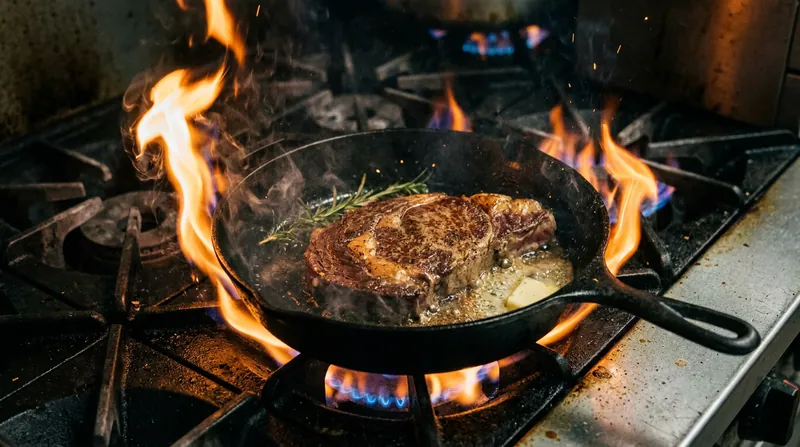Because the surface is already dry, the final sear takes less than a minute per side.