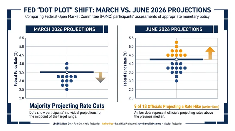 Half of the Federal Reserve's committee now projects at least one rate hike before the end of 2026.