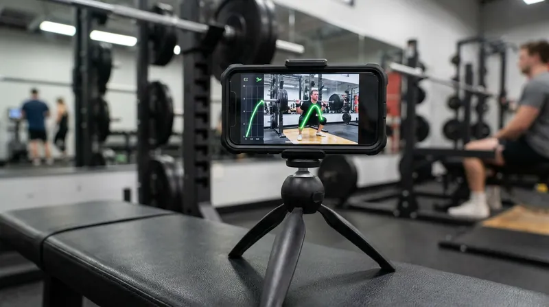 Modern VBT apps use the smartphone's camera to track the barbell's endcap in real time.