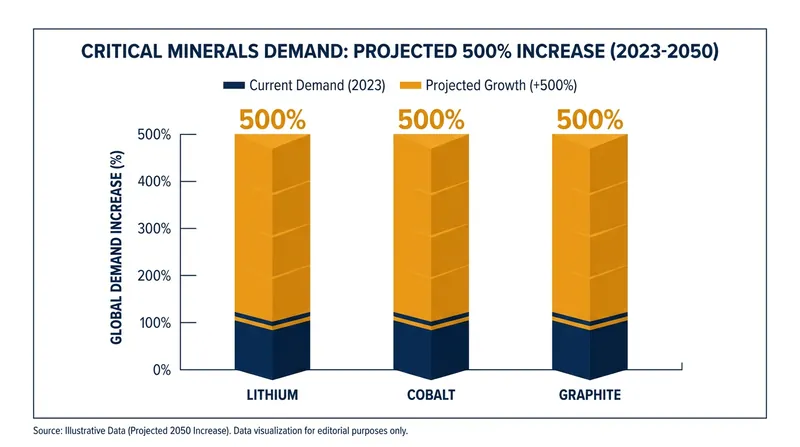 Demand for clean-energy minerals is expected to skyrocket over the next three decades.