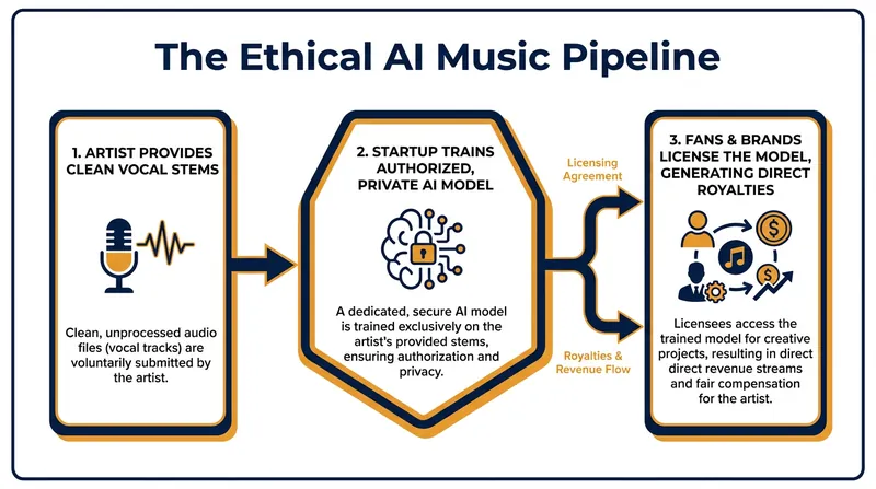 How opt-in AI models create a clean chain of title and revenue for musicians.