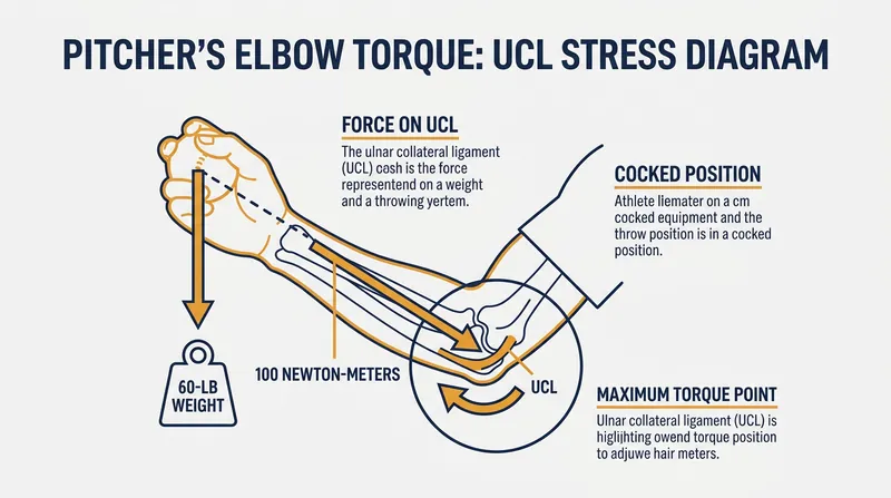 The torque required to throw 100 mph places the equivalent of 60 pounds of force on the elbow joint.