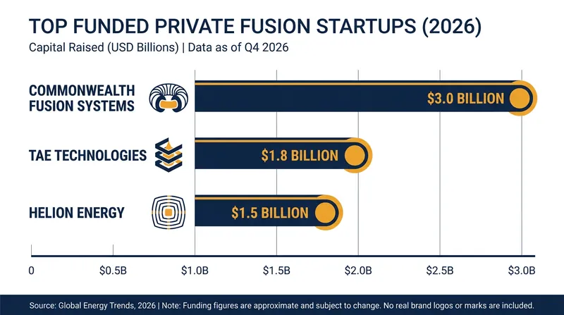 Total private capital raised by leading fusion energy startups.