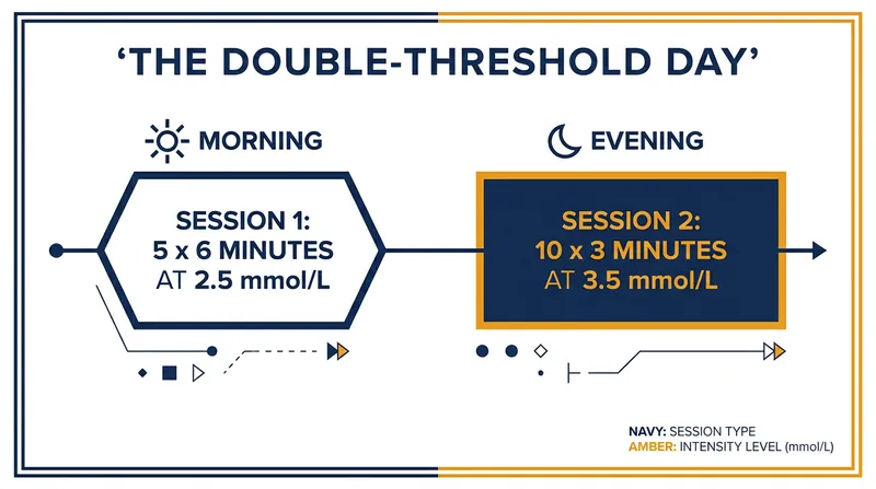 A typical double-threshold day splits the workload to maximize time spent at the optimal intensity.
