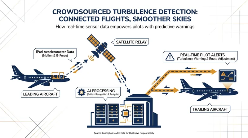Systems like SkyPath use aircraft micro-movements to create a real-time, shared map of atmospheric bumps.