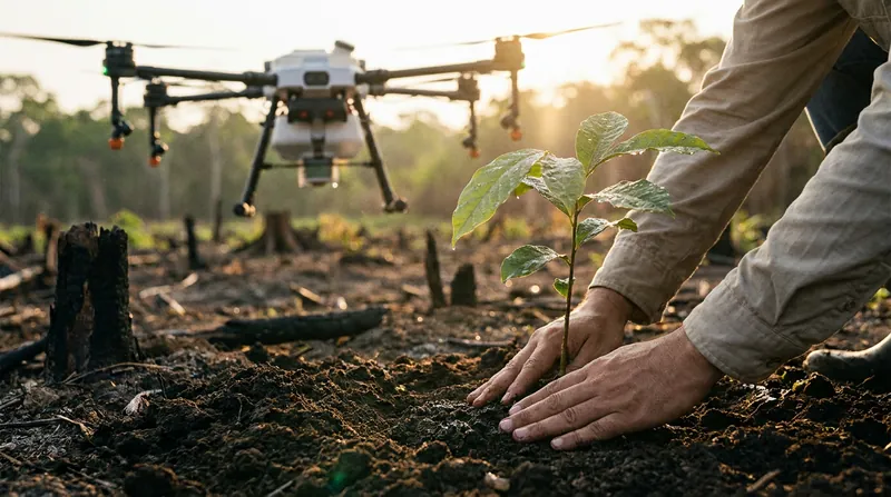AI algorithms are also being used to optimize reforestation, selecting the right native species for degraded lands.