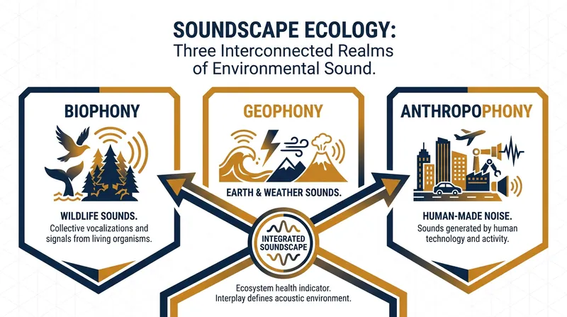 Acoustic ecologists classify the sounds of a landscape into three distinct categories to monitor environmental health.