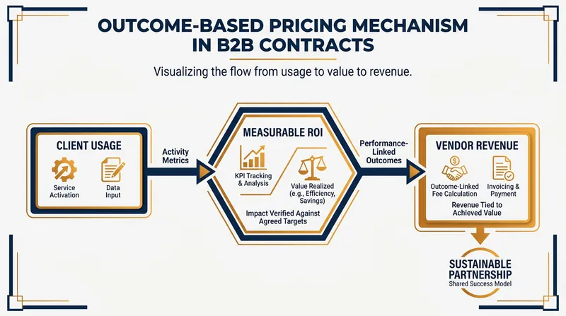 Outcome-based pricing aligns vendor compensation directly with the measurable value delivered to the client.