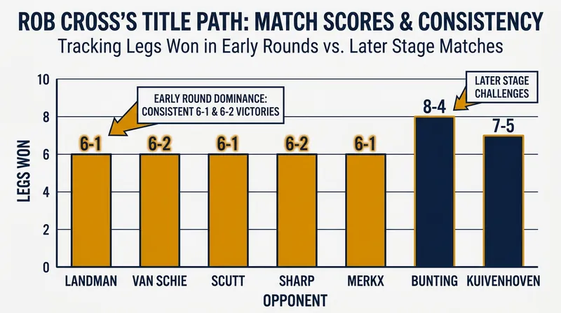 Cross's dominant route to the Players Championship 22 final.